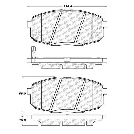 Centric Parts CTEK Ceramic Brake Pads, 103.13970 103.13970